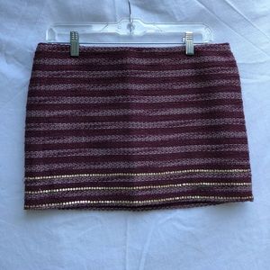 Abercrombie burgundy mini skirt